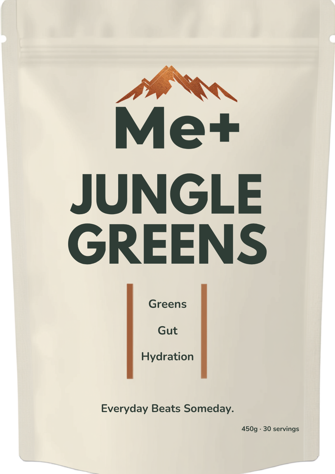 Me+ Jungle Greens pouch — 450g, 30 servings