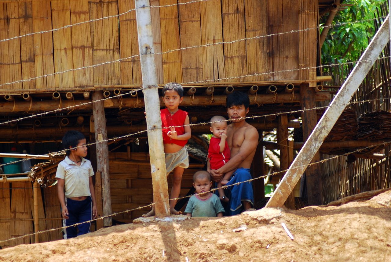 Wide view of Mae La refugee camp in Tak, Thailand, a Karen refugee community from Myanmar