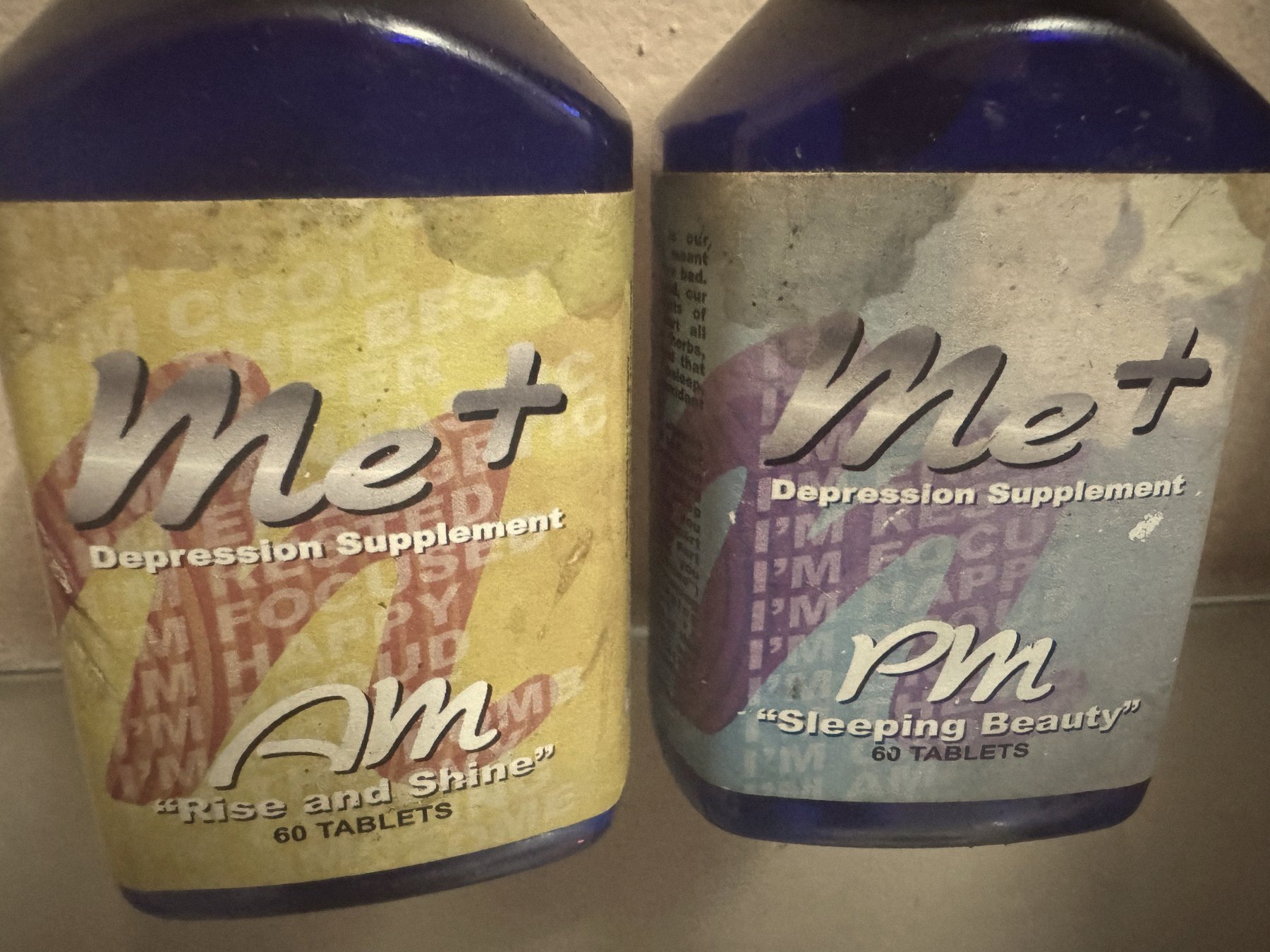Original Me+ AM and PM bottles — Rise and Shine and Sleeping Beauty